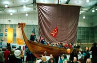 13th Reisepavillon - THE Marketplace for Alternative Travel - Hannover, Germany, 31 January - 2 February 2003. (Image is the Wik Thor viking ship).