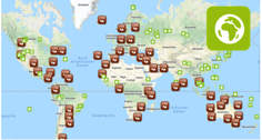 14,000 on the global Green Travel Maps 